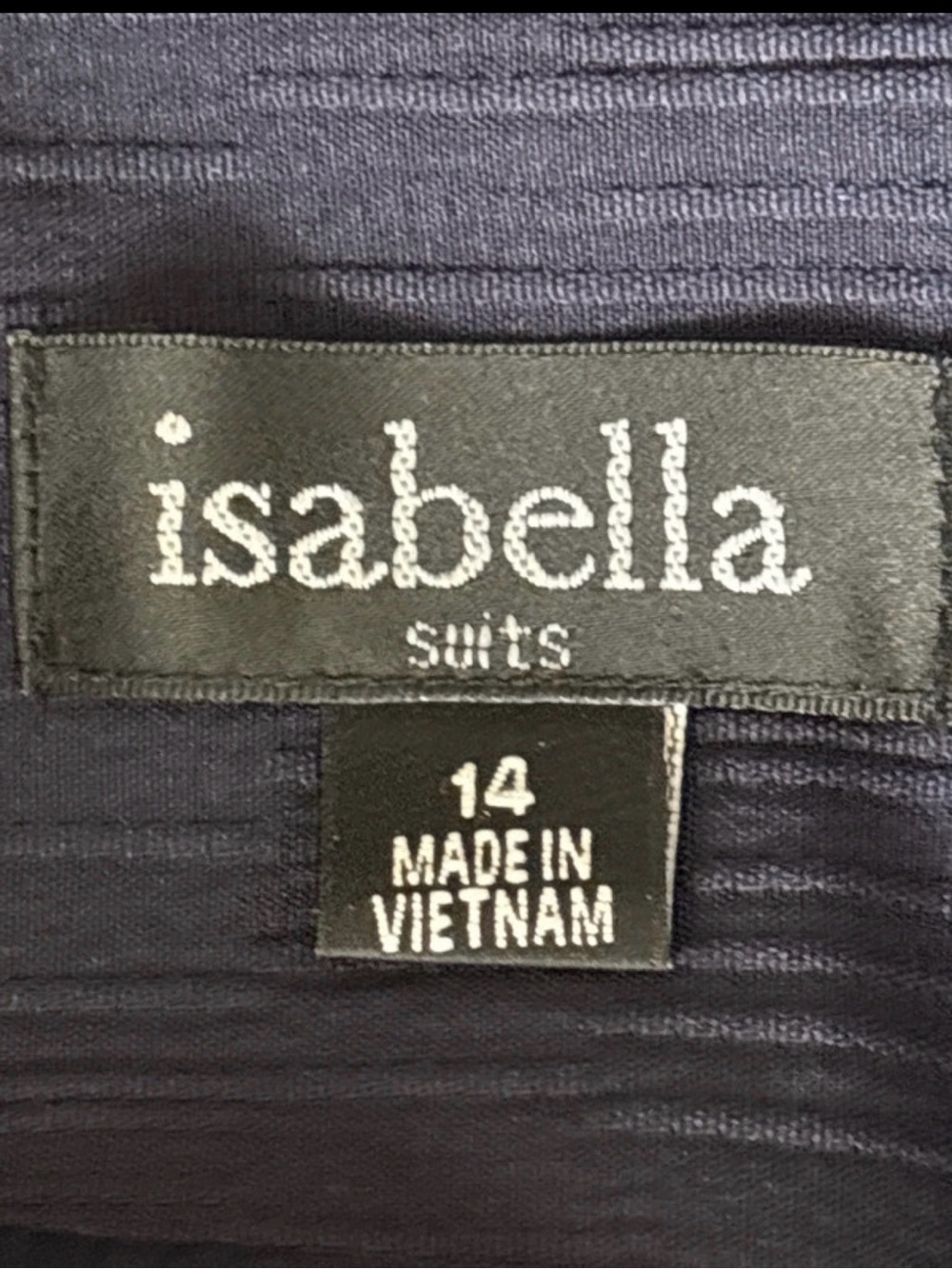 Isabella WWomen’s Navy Textured Two-Piece Skirt Suit with Gold Accent - Picture 6 of 7